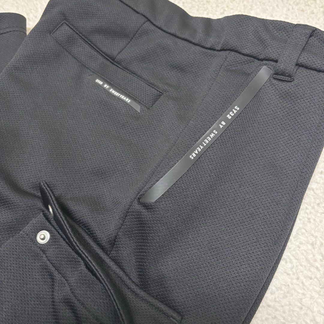 SY32 ゴルフ カーゴパンツ ［ドライメッシュスエット素材］ ブラックL