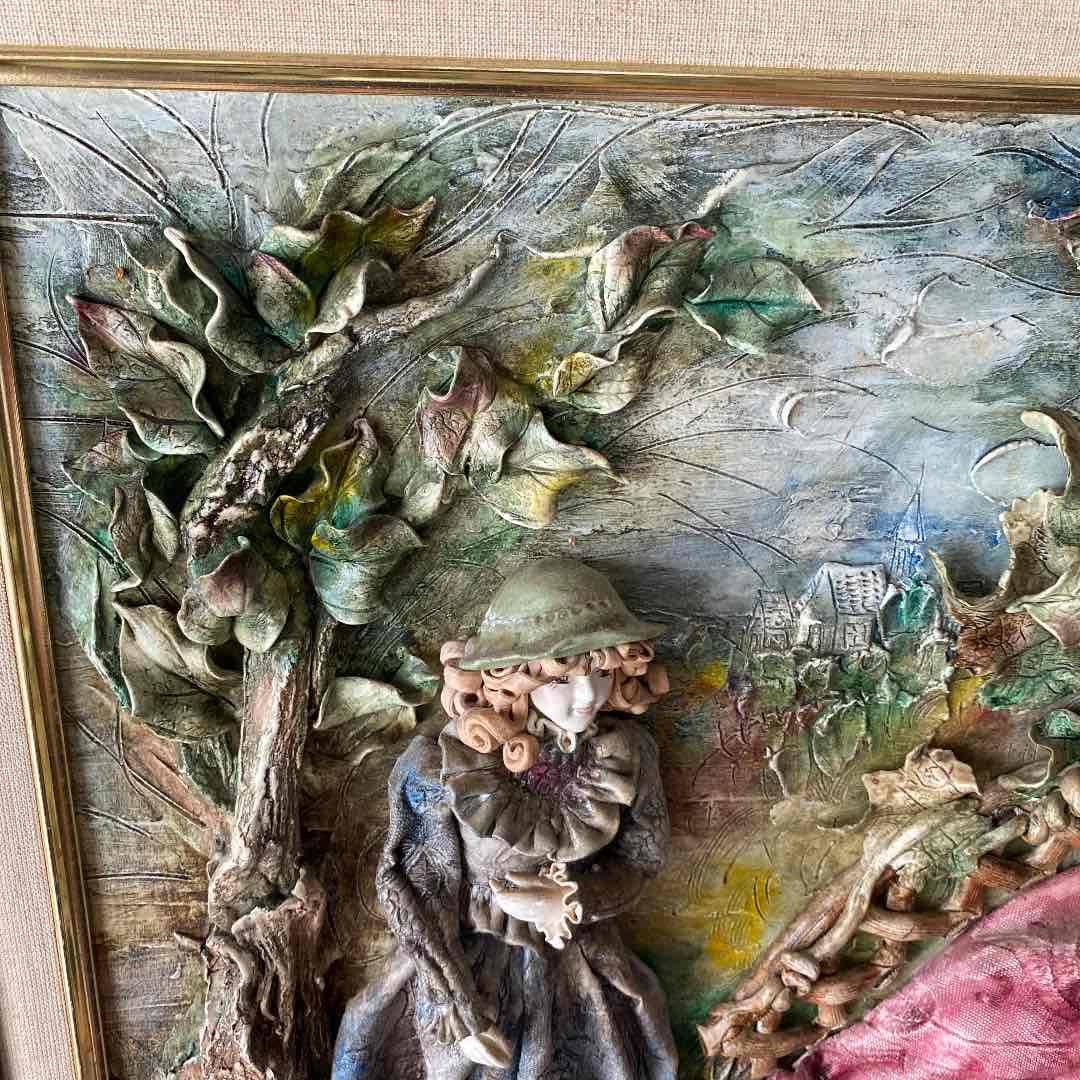 絵画 油絵　粘土細工　ロココ調