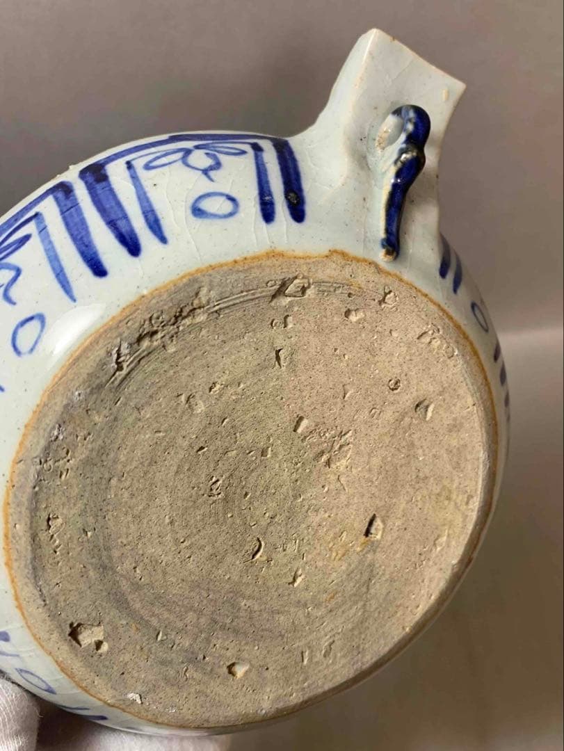 中国 染付鳳凰絵片口　f2250903