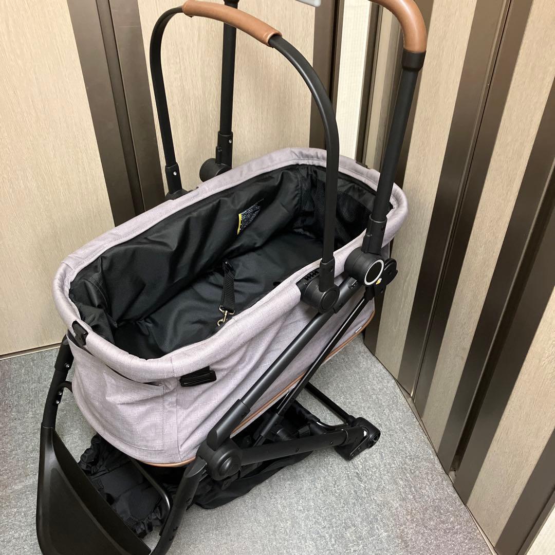 【美品】コンビ コムペット ルルテイル キャリー グレー　カート