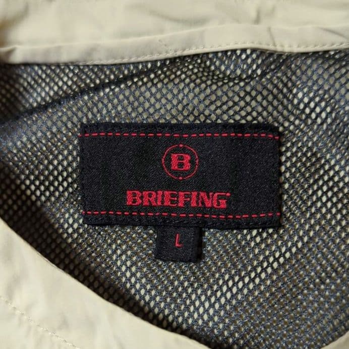 ブリーフィング　WINDPULLOVER ゴルフウェア　ベージュ　サイズL