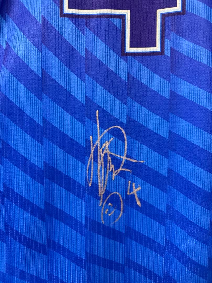 Lサイズ 新品 DeNA 度会 選手 サイン入り レプリカユニフォーム ビジター