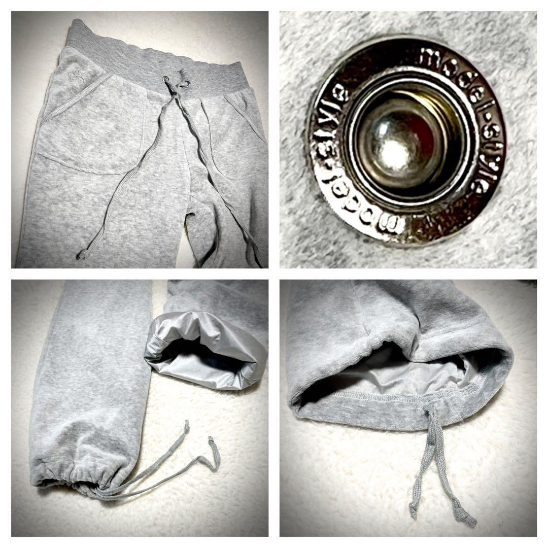 美品 ベロア セットアップ Y2K サウナスーツ スタイルアップ Ｍ グレー