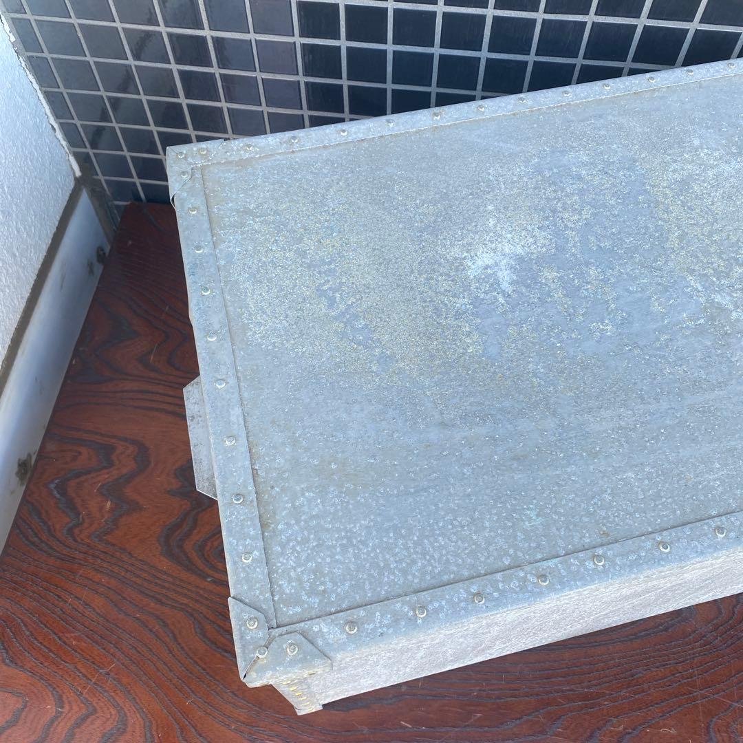 ヴィンテージメタルボックス 蓋付き収納箱 インダストリアル インテリア