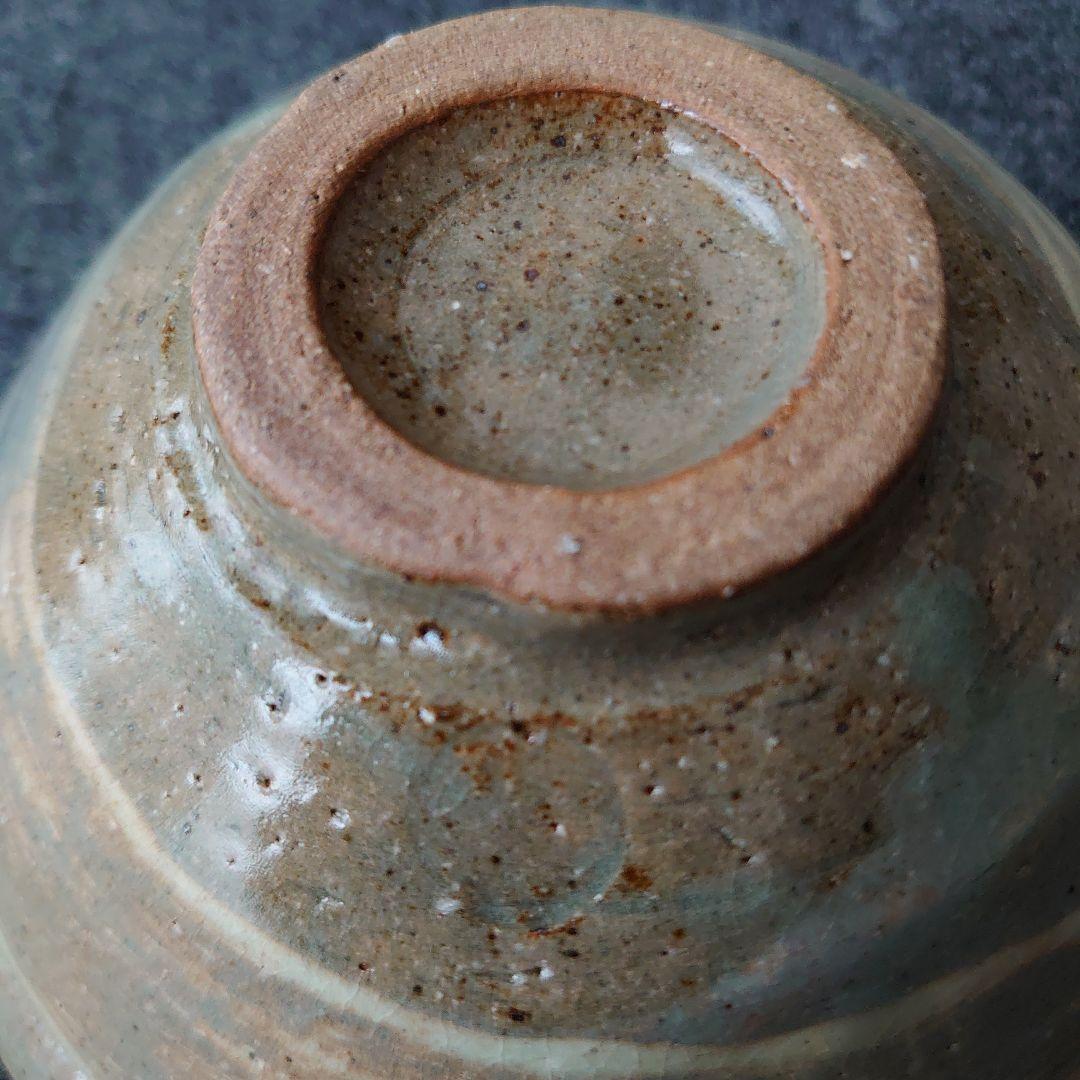 唐津焼 古唐津 茶道具 抹茶茶碗 菓子器 4点 袱紗付き 骨董 食物柄 未使用