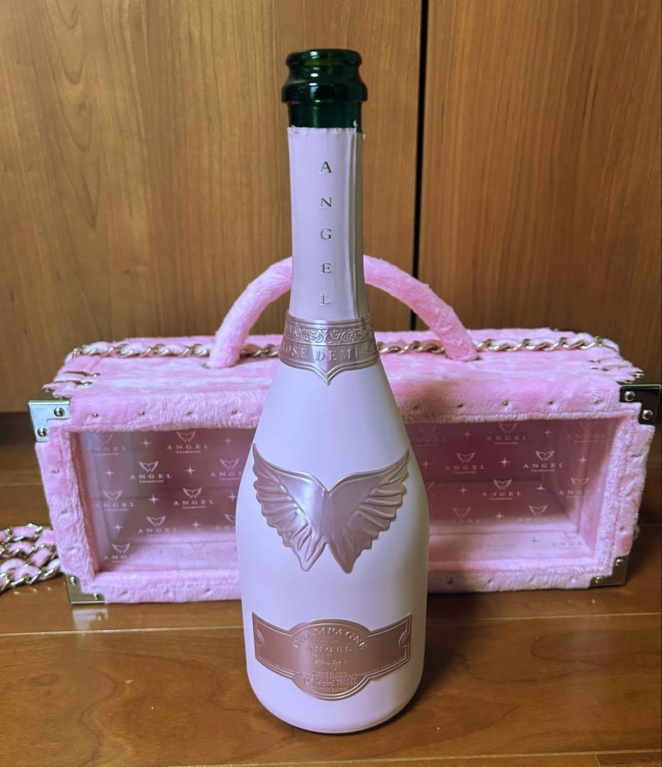 ANGEL エンジェルシャンパン ドゥミセック ピンク 空箱+空瓶　ファータイプ