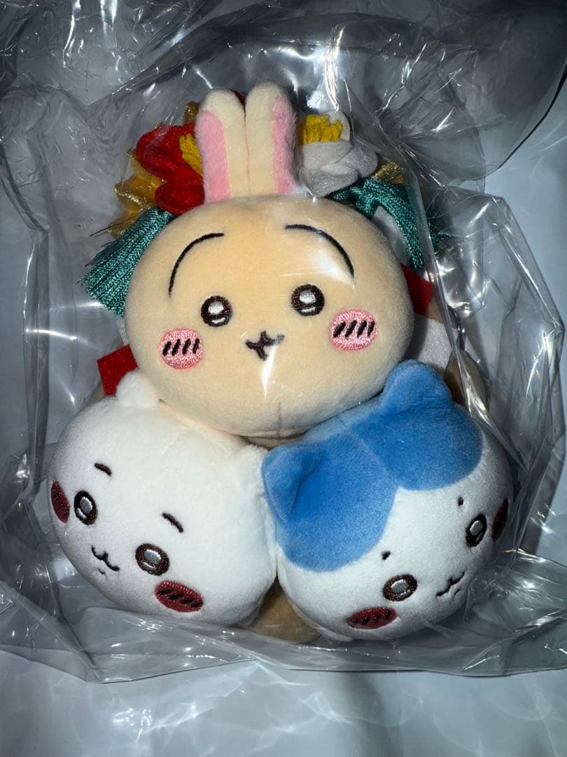 即日発送ちいかわ ハチワレ うさぎ しめ縄なぬいぐるみ マスコット お正月