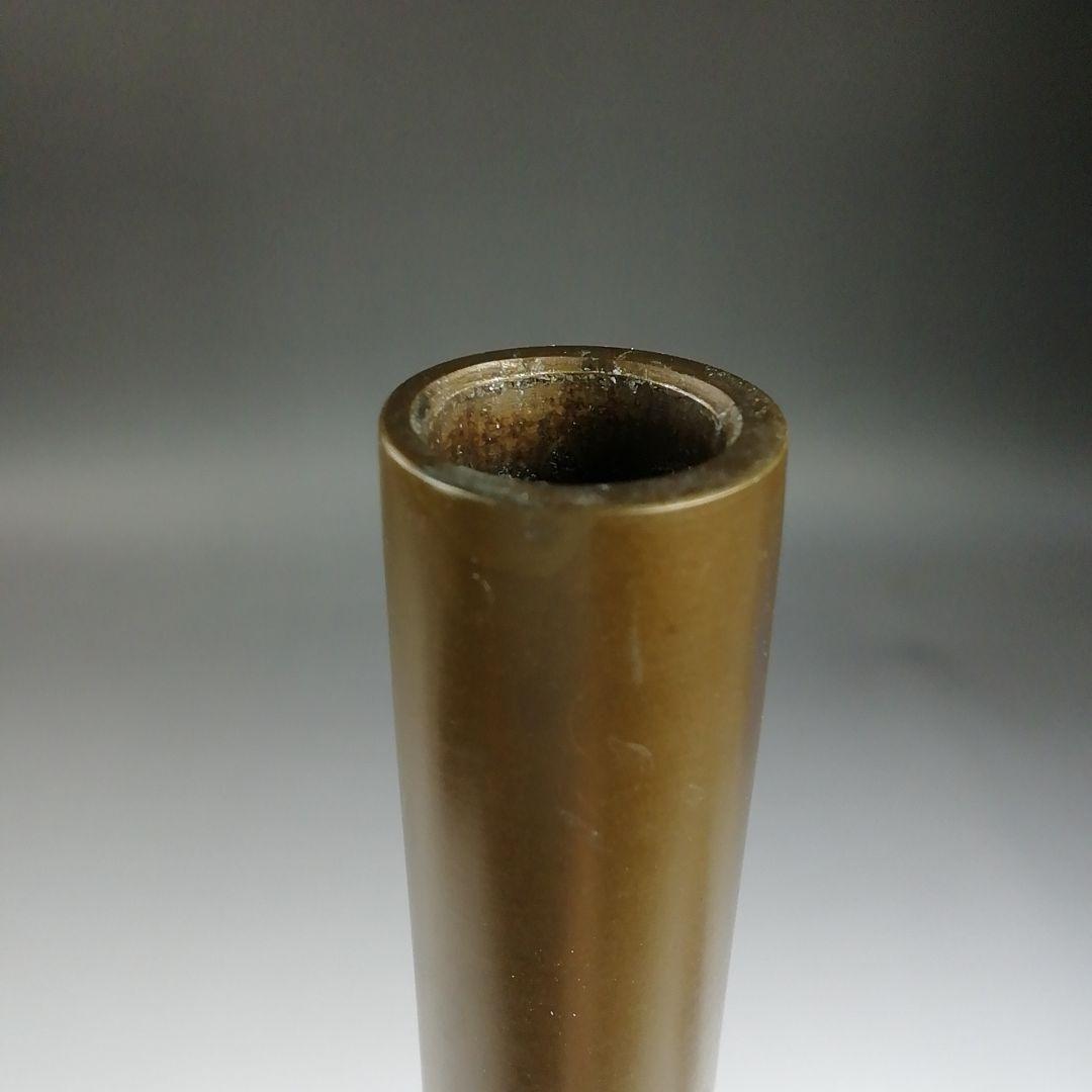 Ｔ７８８　花入　『唐銅花入』『曽呂利』『鋳師　金森浄栄 造』　共箱　茶道具　花器