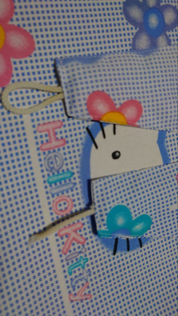 難有 当時物 ハローキティ カーテン タッセル カオハナ 2000