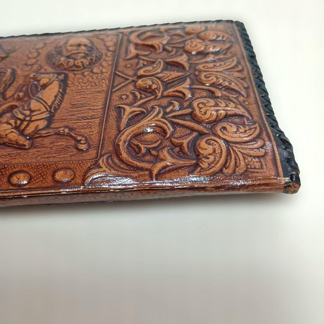 スペイン？型押し長財布　ヴィンテージ