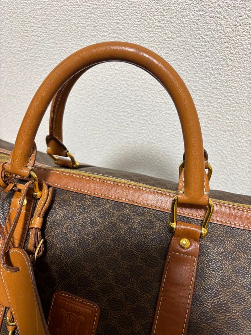 CELINE セリーヌ マカダム柄ボストンバッグ 美品 鍵付きオールドセリーヌ