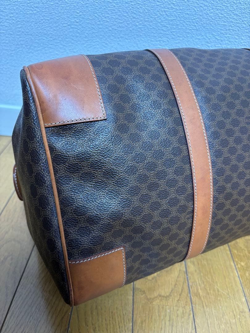 CELINE セリーヌ マカダム柄ボストンバッグ 美品 鍵付きオールドセリーヌ