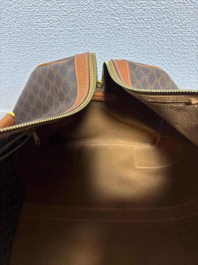 CELINE セリーヌ マカダム柄ボストンバッグ 美品 鍵付きオールドセリーヌ