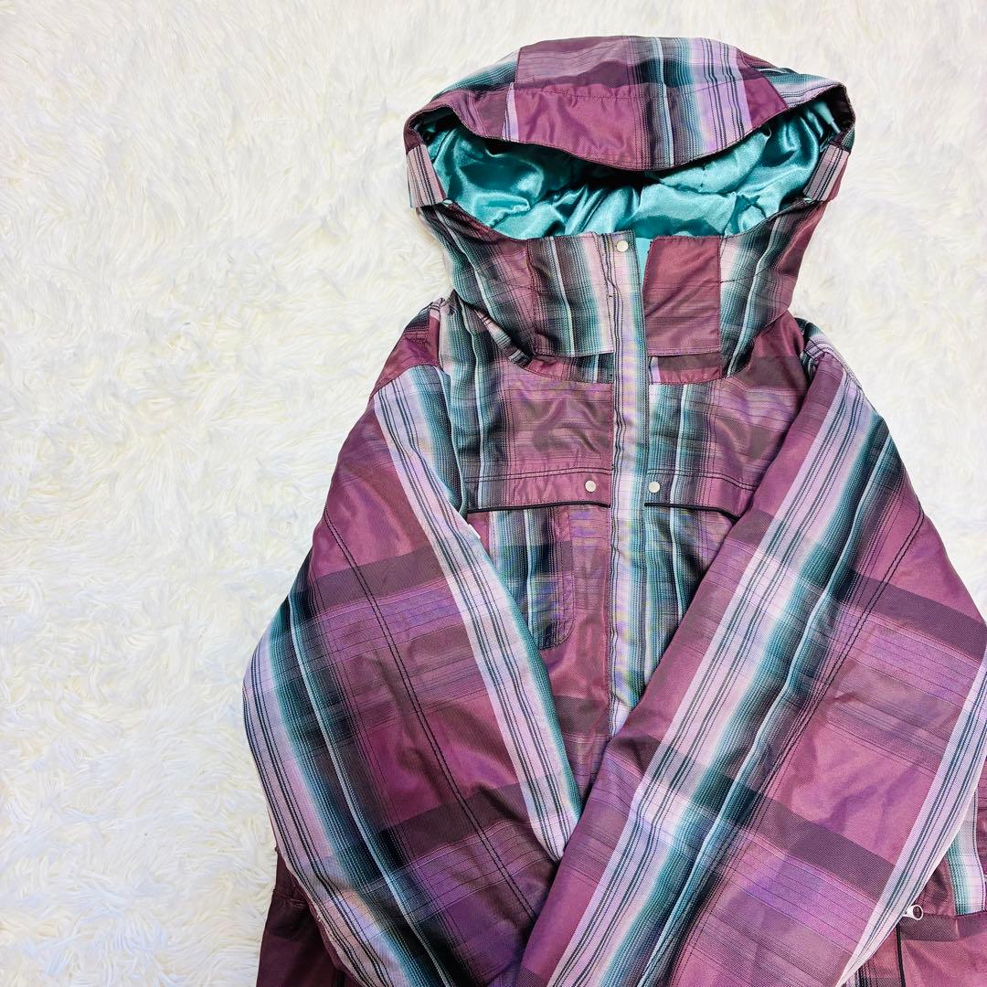【686 】✨美品✨スノボ ウェア レディース 極暖 スキー チェック柄 ピンク