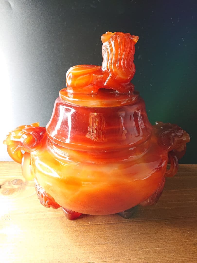 瑪瑙彫刻香炉 中国美術