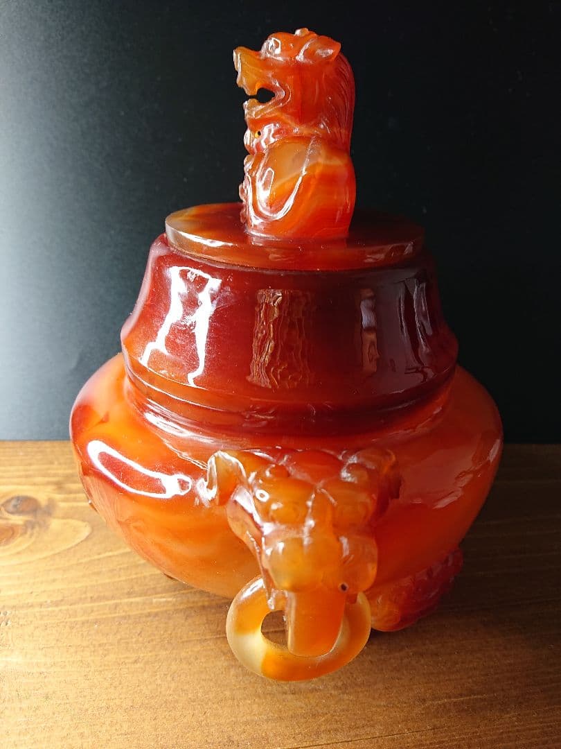 瑪瑙彫刻香炉 中国美術