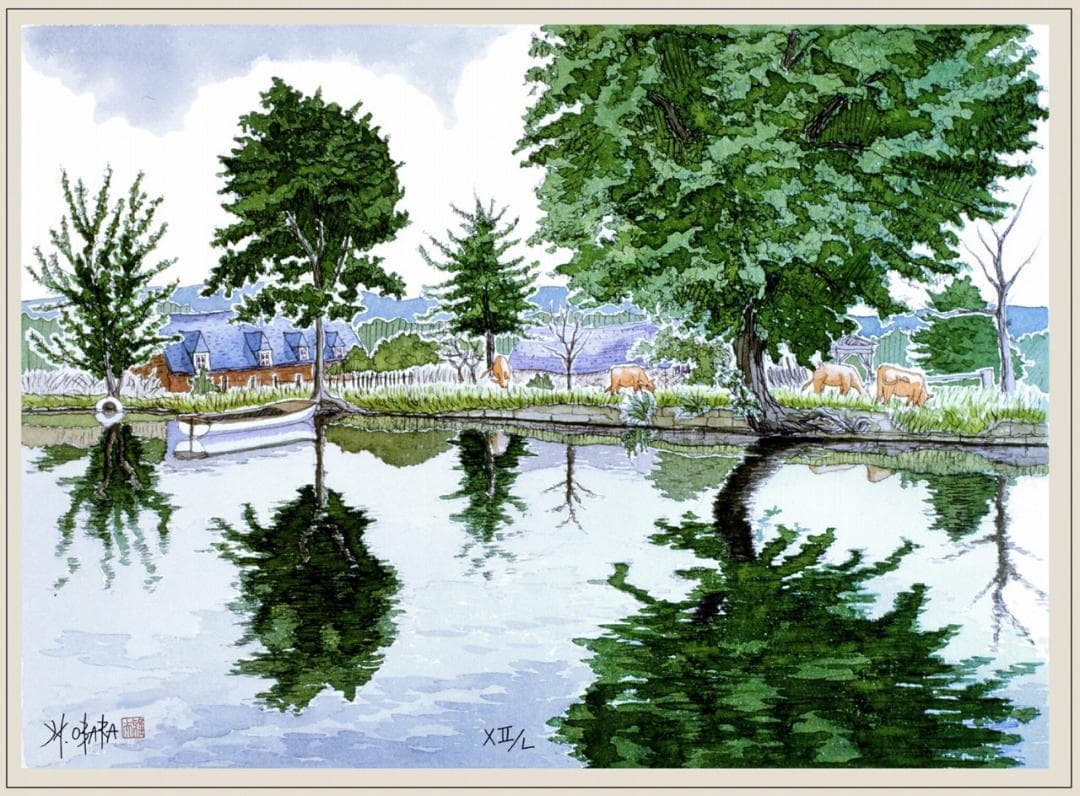 国際展作家「ノルマンディーの池」ル・サロン入選/D・リトグラフ/安野光雅の影響