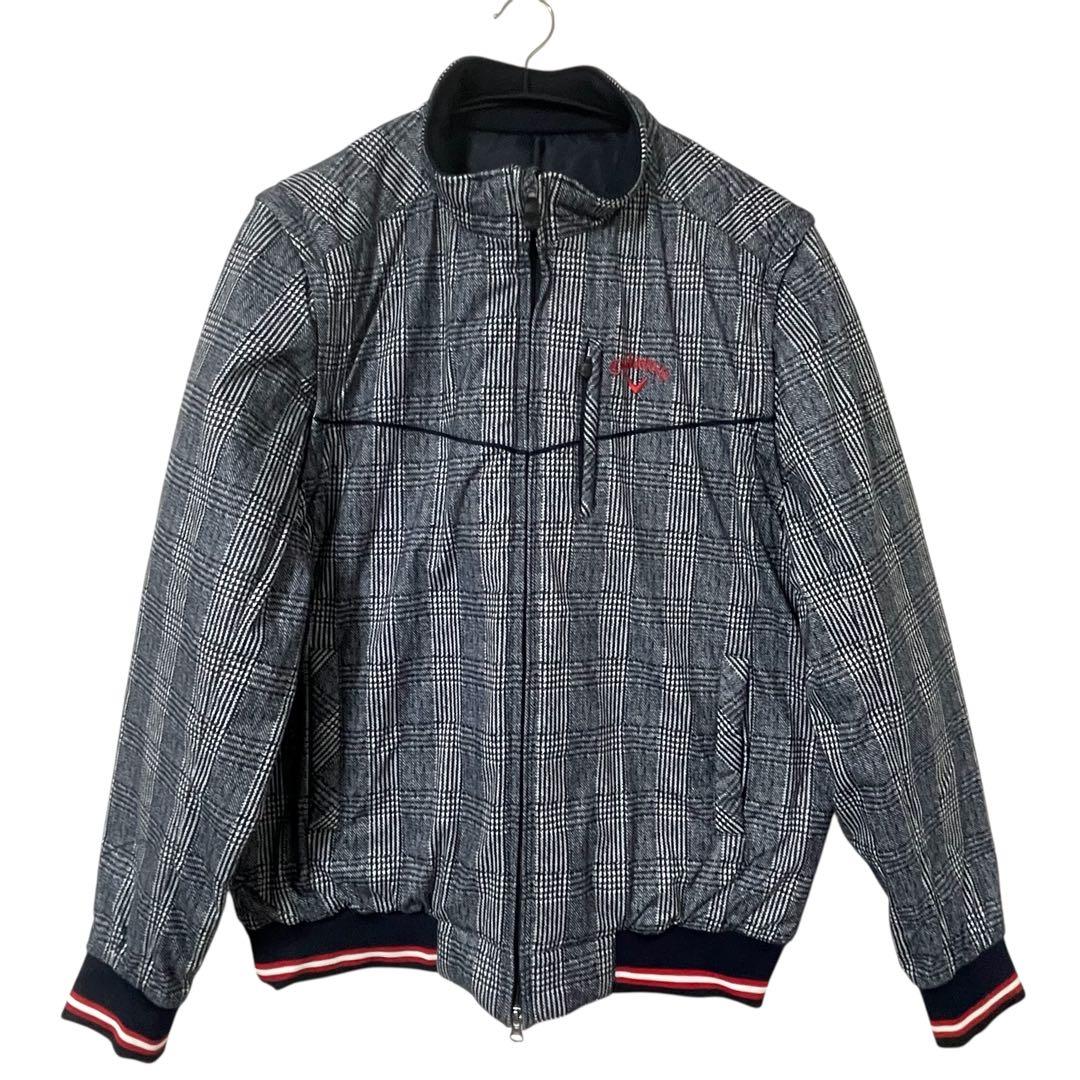 美品 キャロウェイゴルフ 2WAYブルゾン 中綿ベスト 希少3L グレンチェック