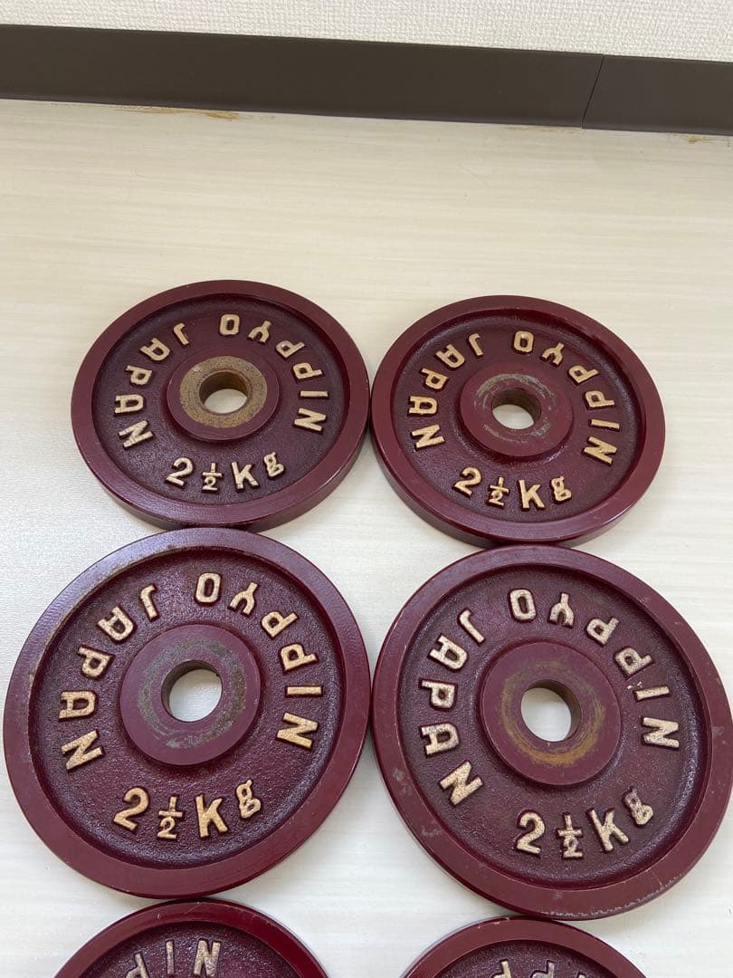 NIPPO JAPAN 鉄製プレート セット（赤塗装）