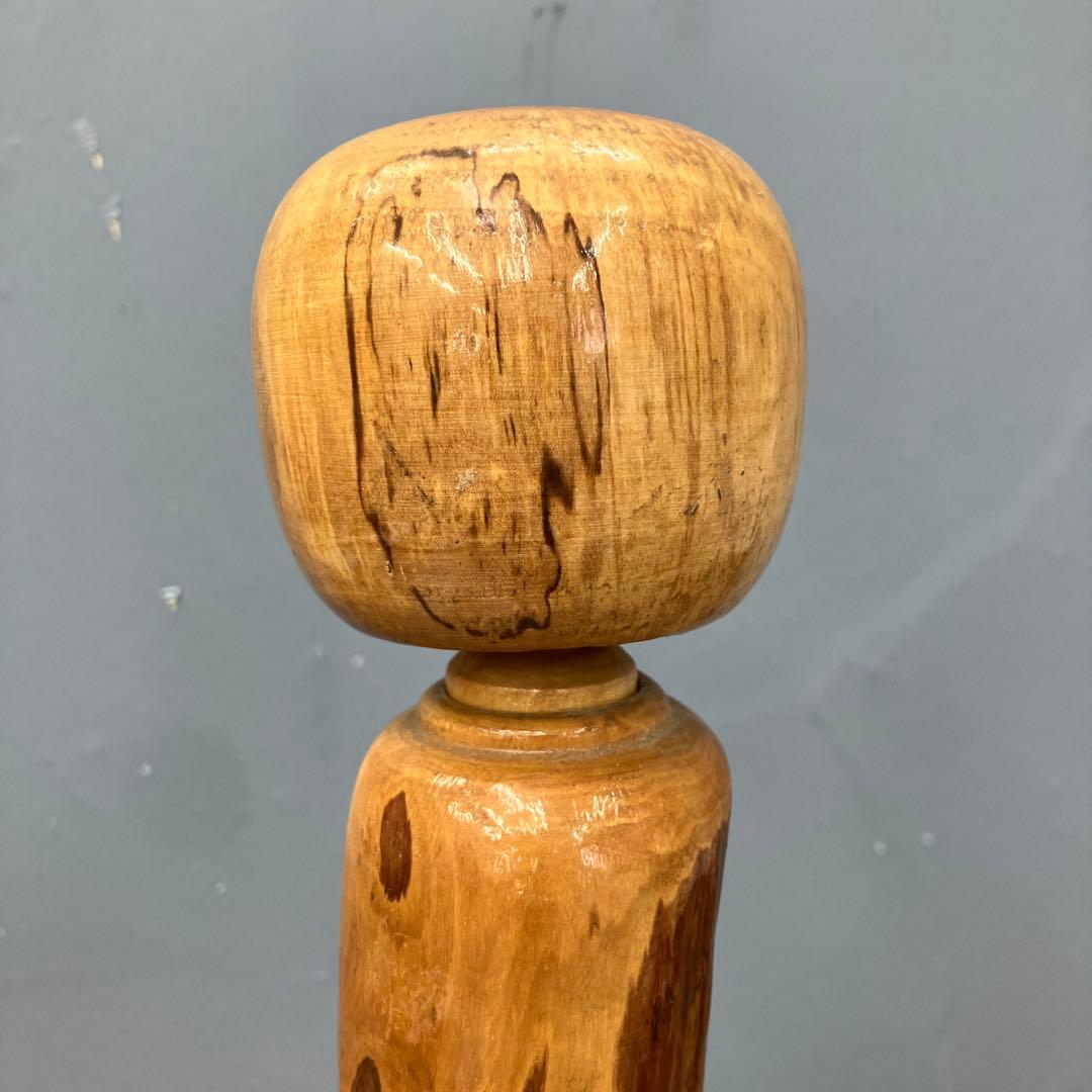 4F 昭和レトロ 希少 伝統工芸品 木彫りこけし 銘入り 三陸 2009年作