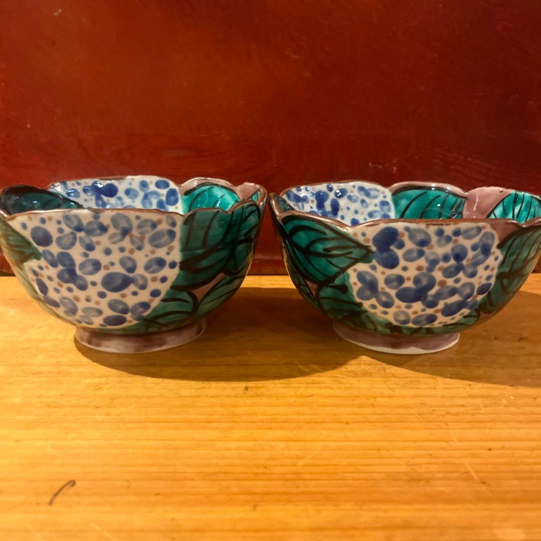 正木春蔵 紫陽花文鉢10客 共箱無し