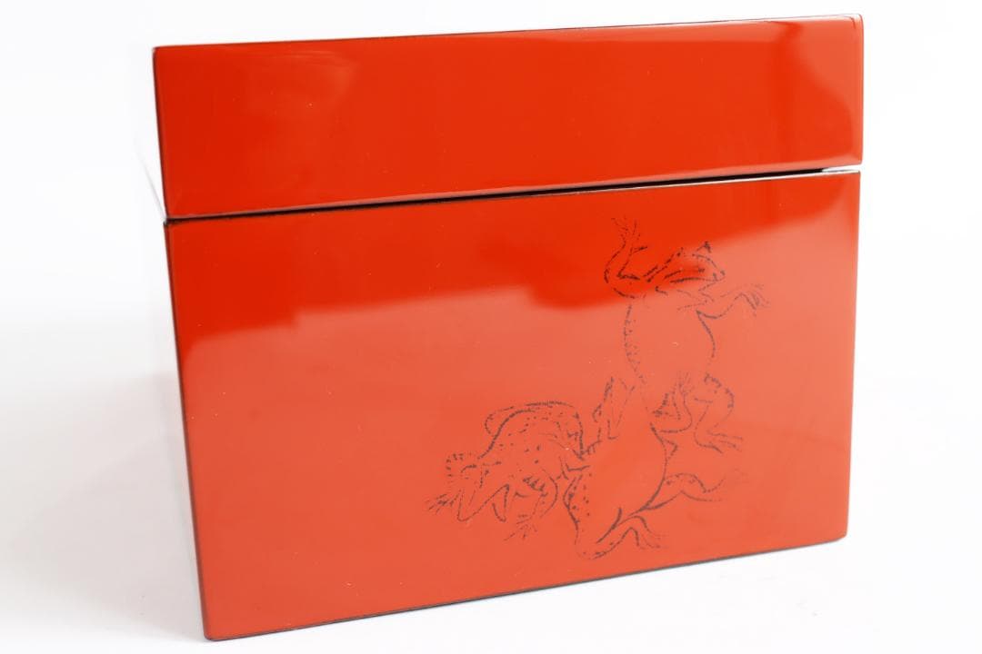 輪島塗 蒔絵 鳥獣画 宝石箱 中津作 高山寺 漆芸