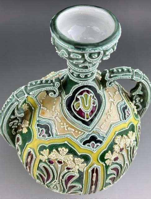 【希少】オールドニッポン 21.0㎝ 盛上げ花瓶 一陳盛り 花器 花瓶