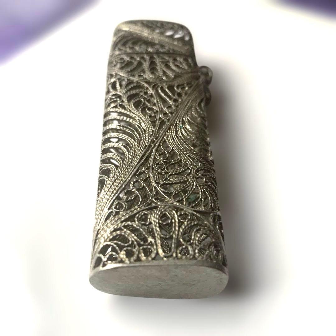 アンティーク　銀線細工　ライターケース　香入（こういれ）ケース　ビンテージ品