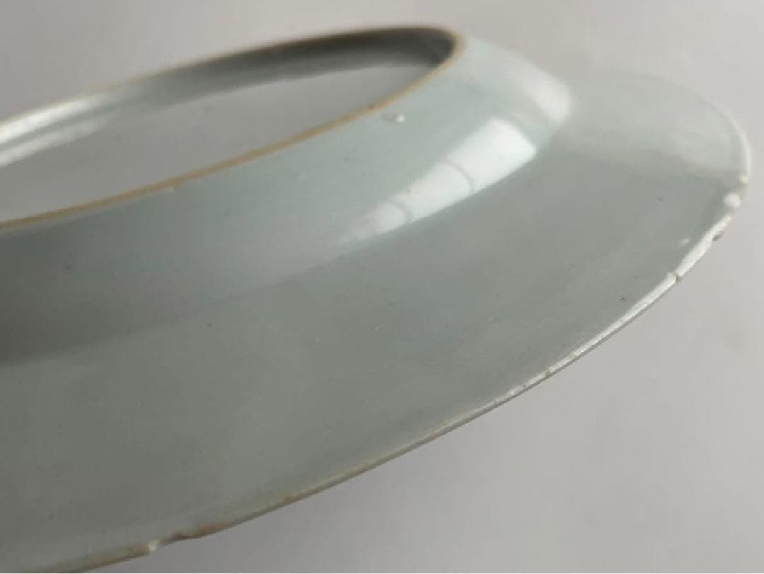 骨董　アンティーク　青花　染付　中国古陶磁　中国骨董　染付皿　花文様皿