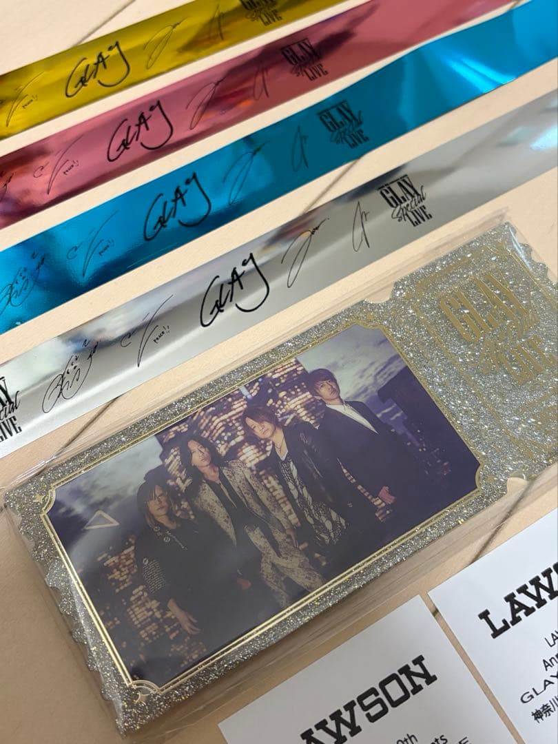 GLAY Special LIVEアクリルブロック.銀テープ(全色）.レシート