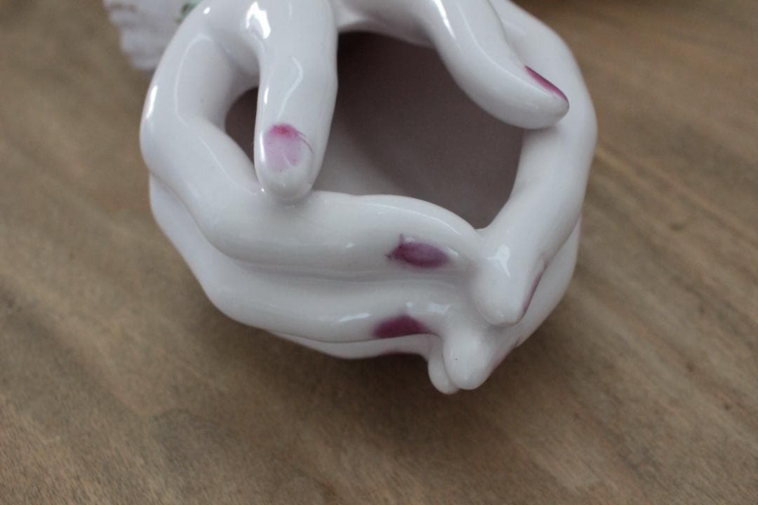 【D】バラ・レフトンのハンドモチーフ/Lefton Porcelain