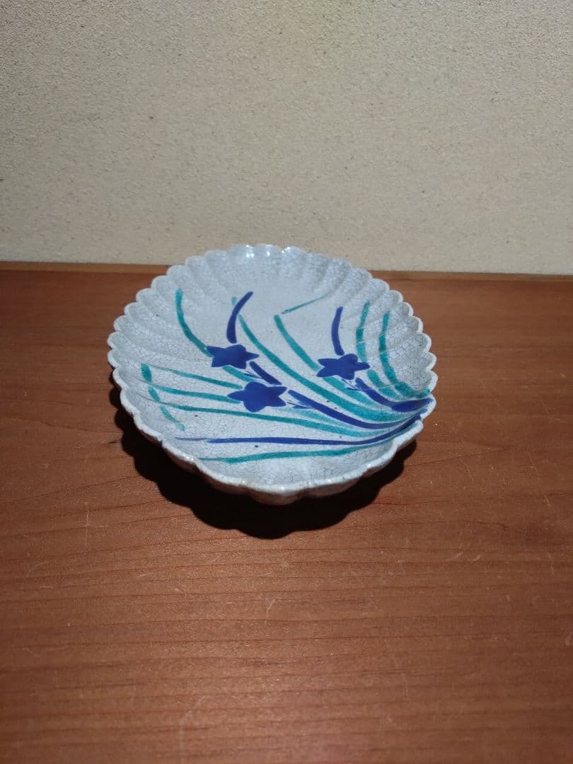 古清水 桔梗紋 輪花 長皿