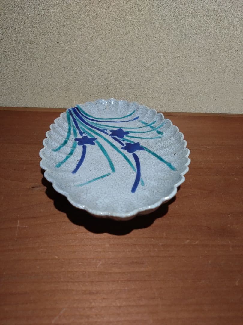 古清水 桔梗紋 輪花 長皿