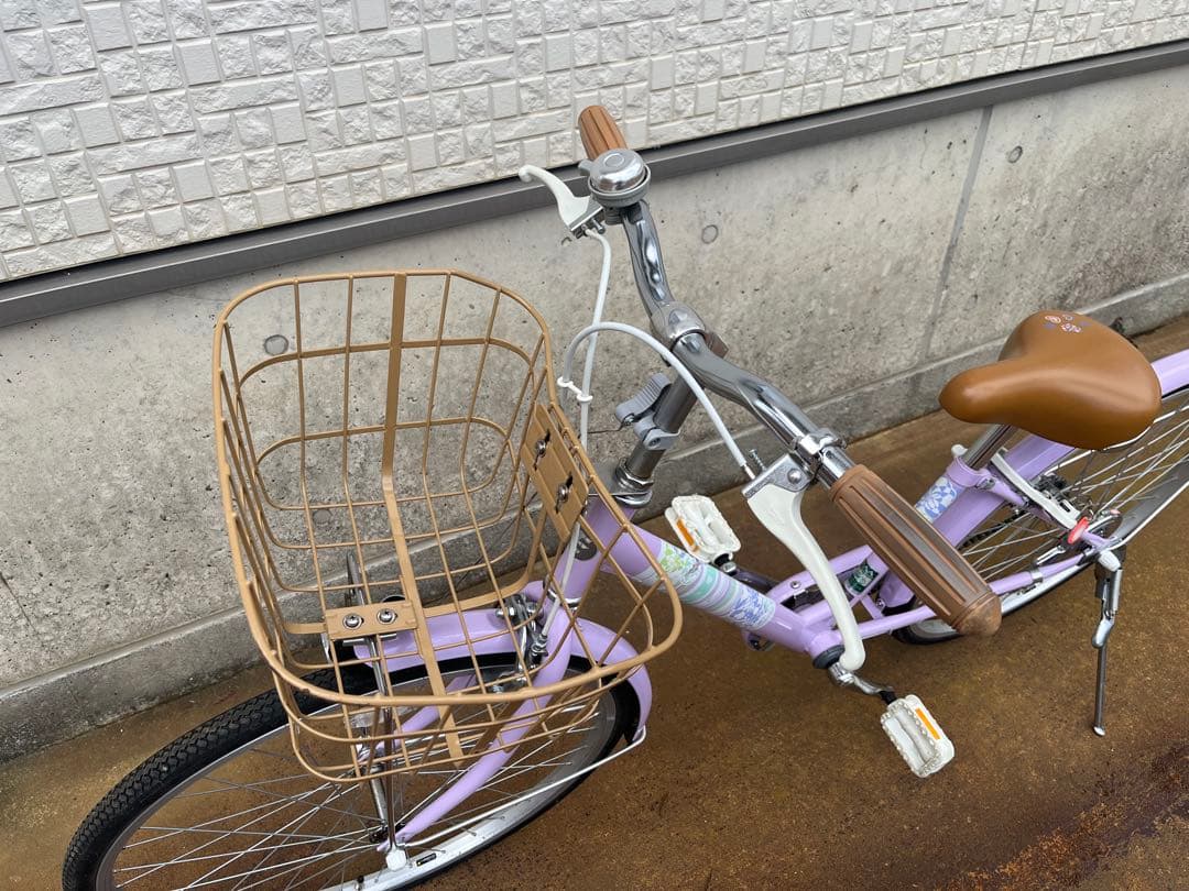 【山形県】ブリヂストン　24インチ　子供用自転車 ラベンダー色