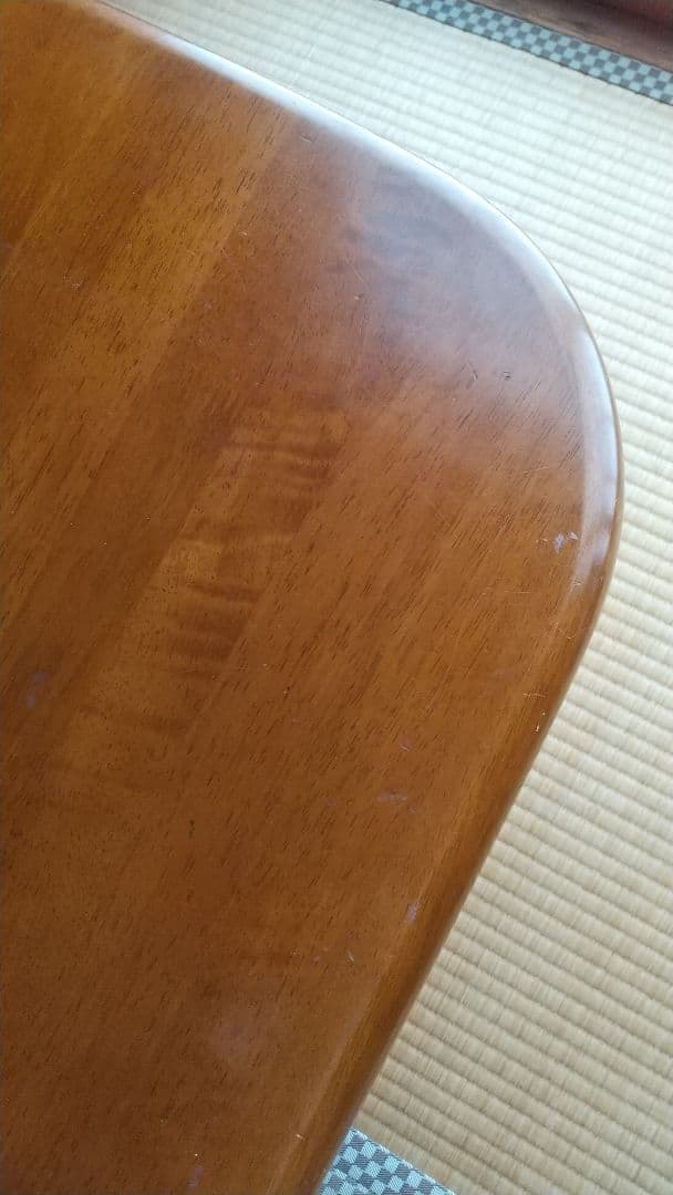 脚取り外し可能　天然木　楕円座卓