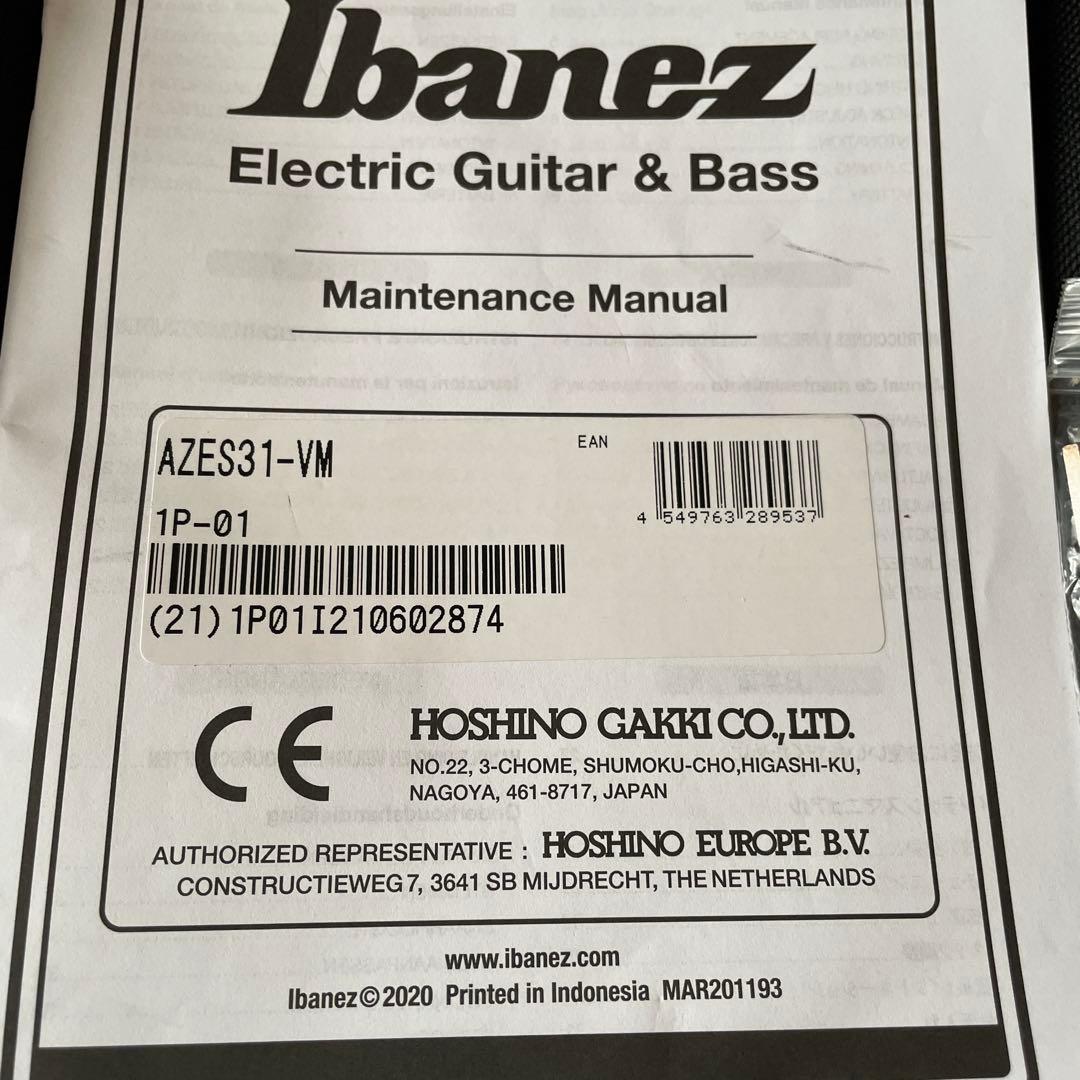 【トラ杢】トモ藤田監修　アイバニーズ　Ibanez AZES31-VM