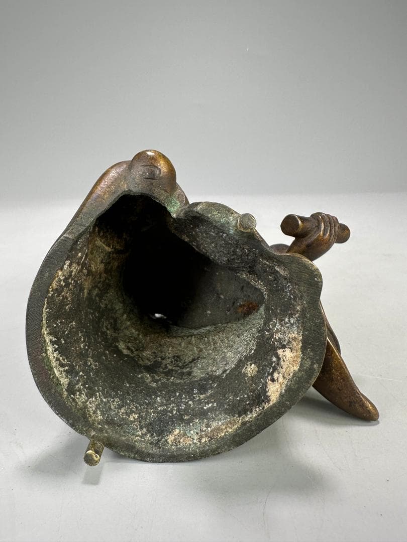 中国美術　清朝　銅製　寿星老人　銅香炉　香薫炉　文房置物　唐物　時代香炉　古物