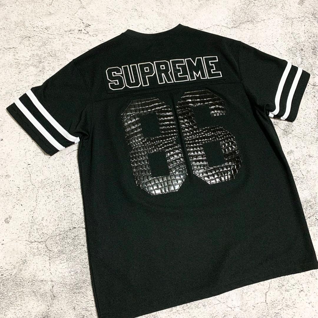 美品 Supreme メッシュTシャツ　フットボールジャージ　 クロコ型押　半袖