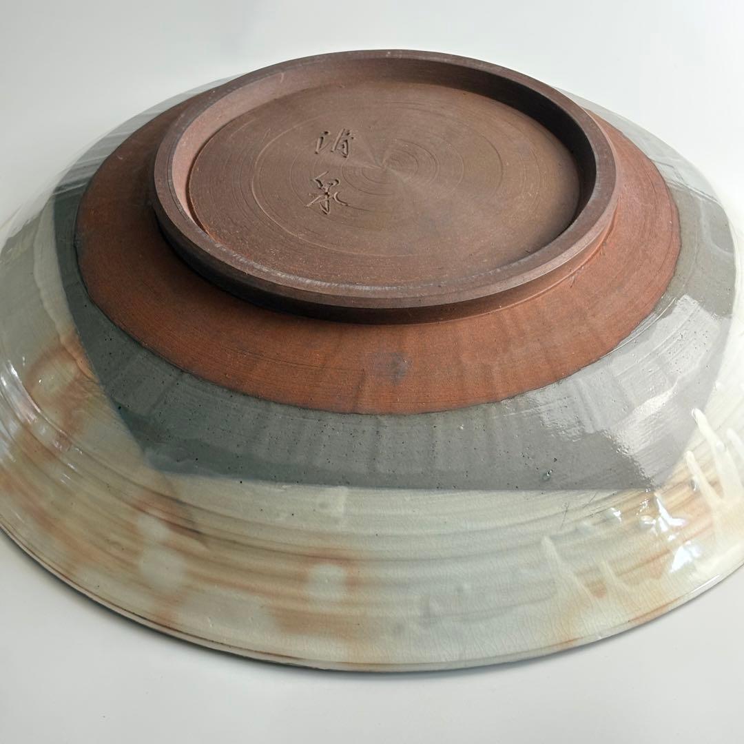 平安 清泉 鉄絵桜花 大皿 共箱 飾皿