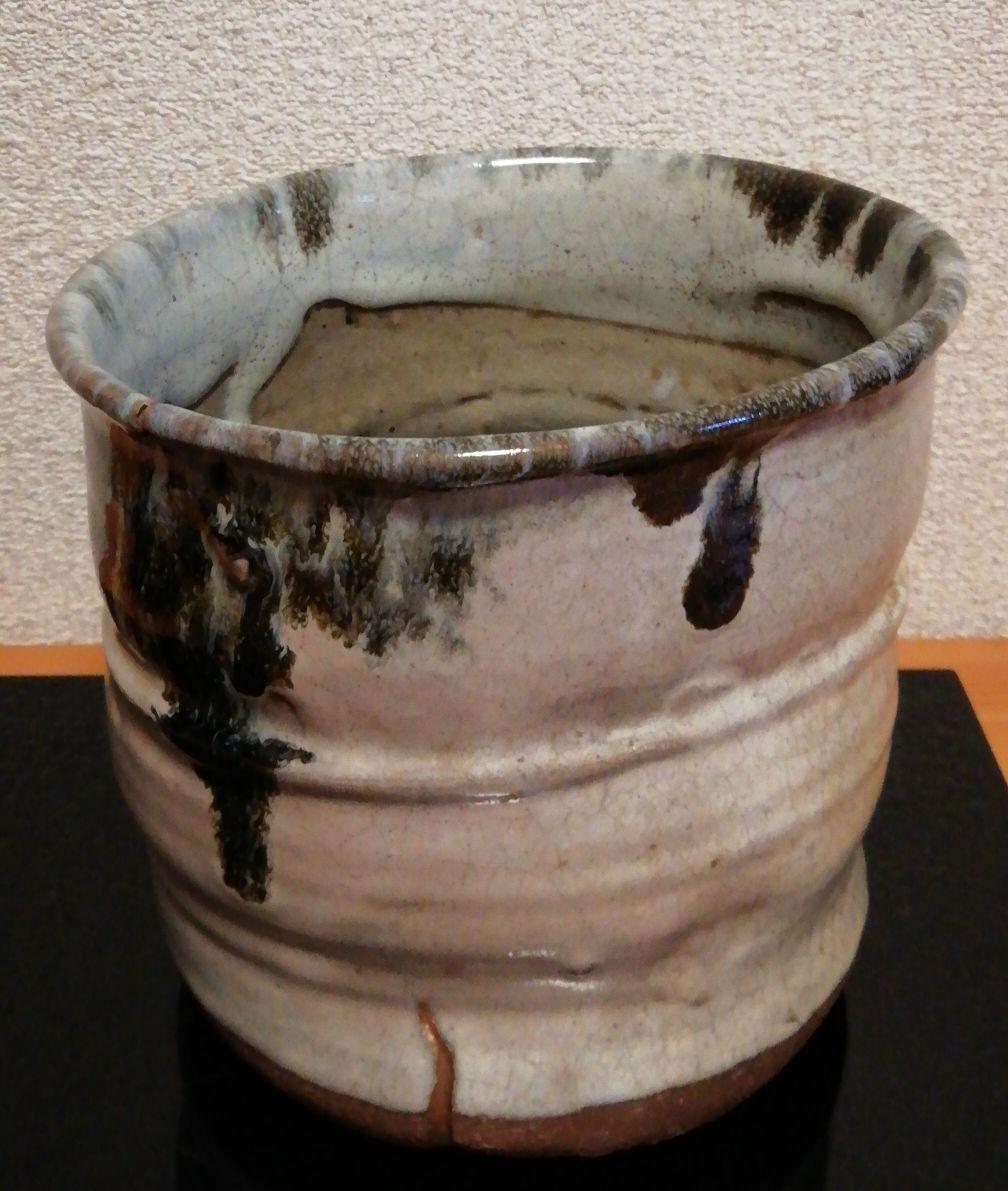 惺斎書付　斑唐津　水指　共箱　茶道具