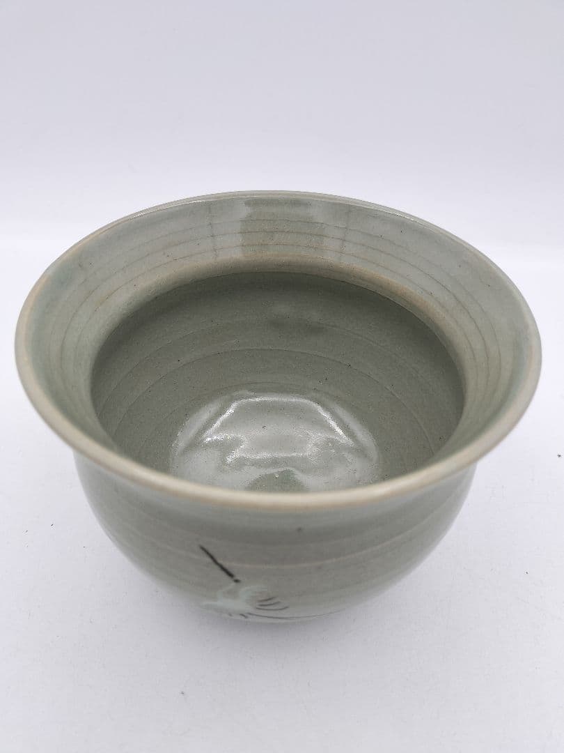 c338 煎茶　建水 雲鶴 妙見 茶道具 古物