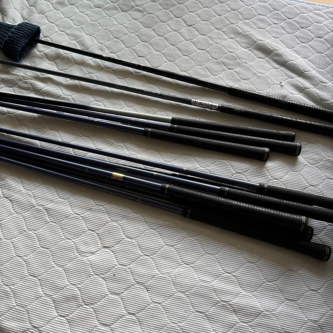 World Eagle ゴルフキャディバッグ 黒赤　ゴルフクラブつき