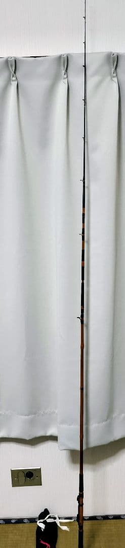 竿秀 江戸和竿 船竿 竹製 総漆塗り 印籠継ぎ 200 竿袋付き