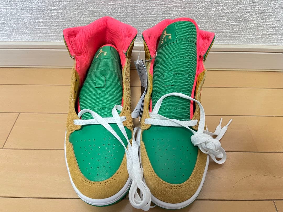 シューズ(男性用) NikeAirJordan1Mid Wheat&Water Melon 28cm