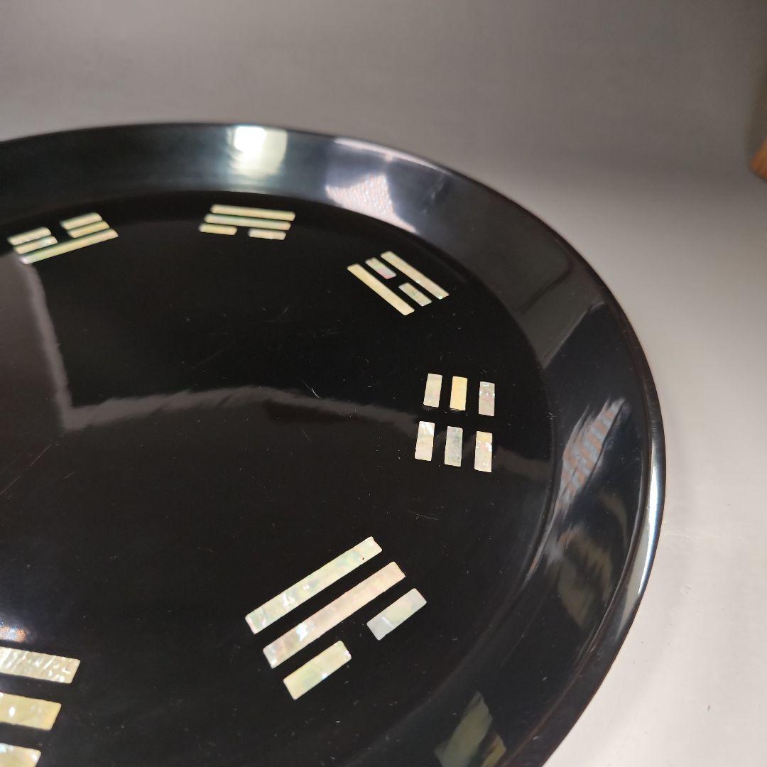 ウ244 盆『塗師　哲山』『螺鈿紋　八掛盆　共箱』茶道具　漆塗