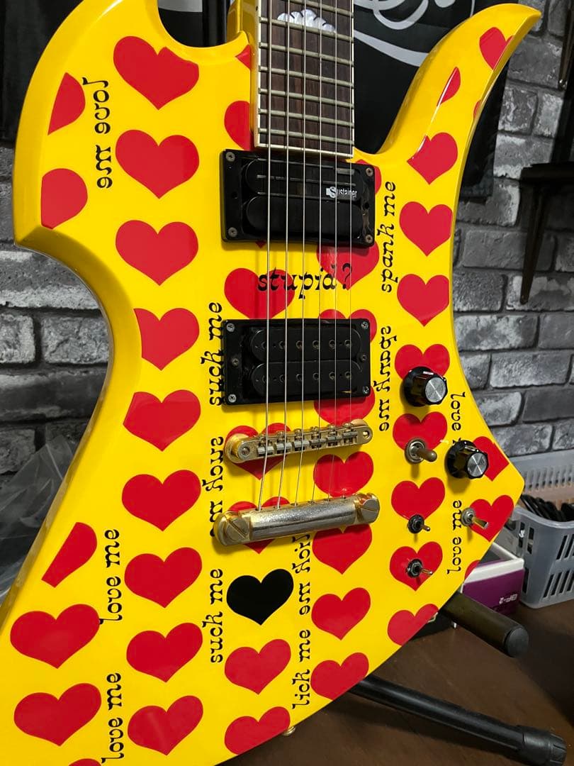 超美品　hide イエローハート MG145S サスティナー