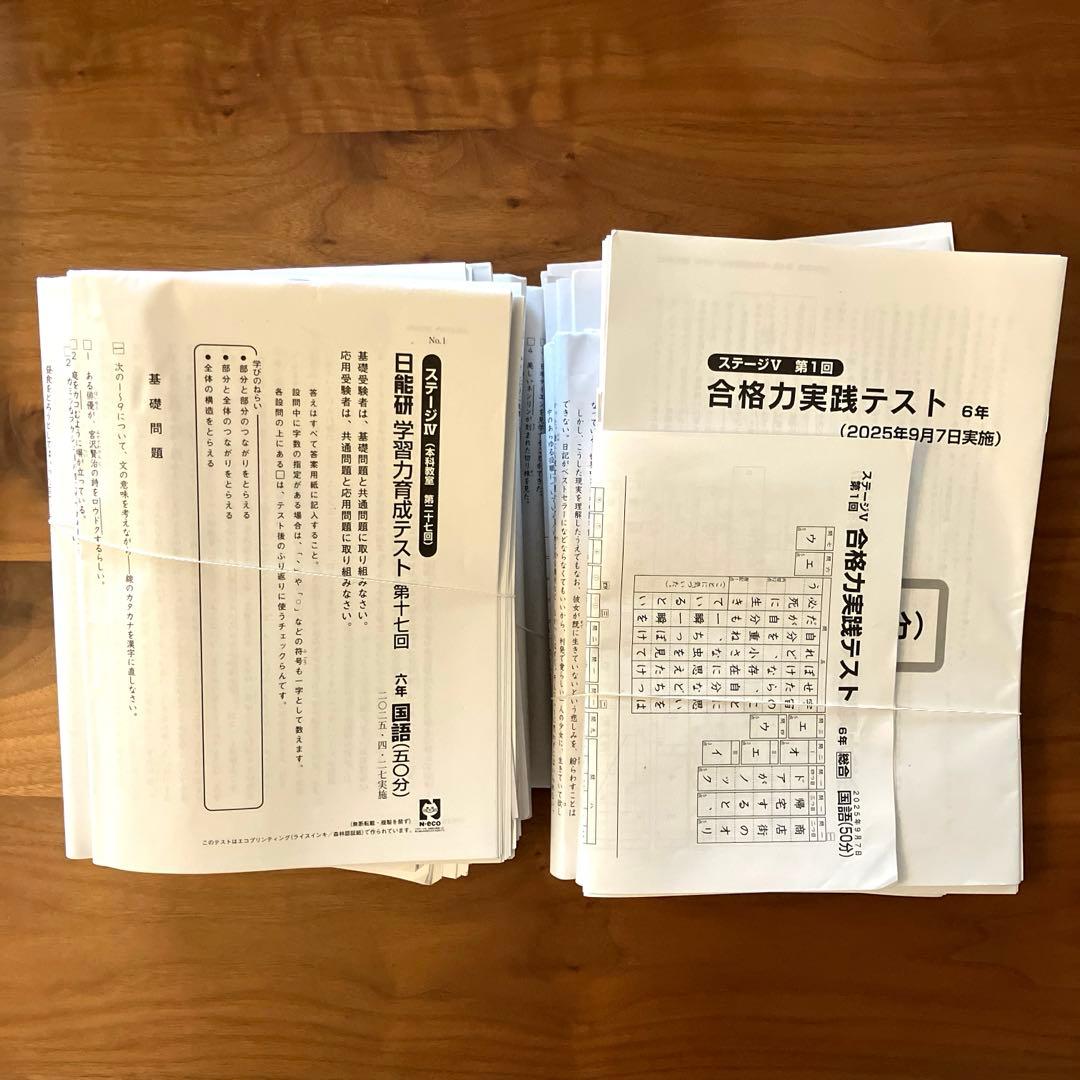 【最新】　日能研　6年生　1年分　2025年 テストセット