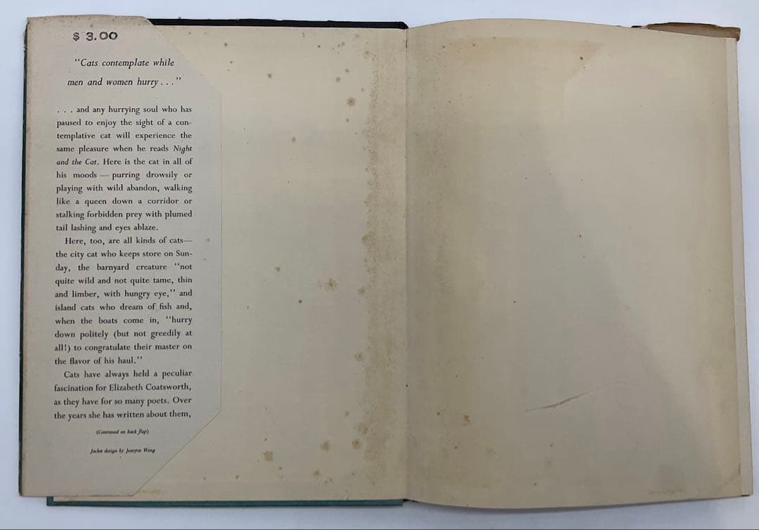 初版1950年『夜と猫』藤田嗣治 挿絵12点入り 経年あり 希少 挿絵本