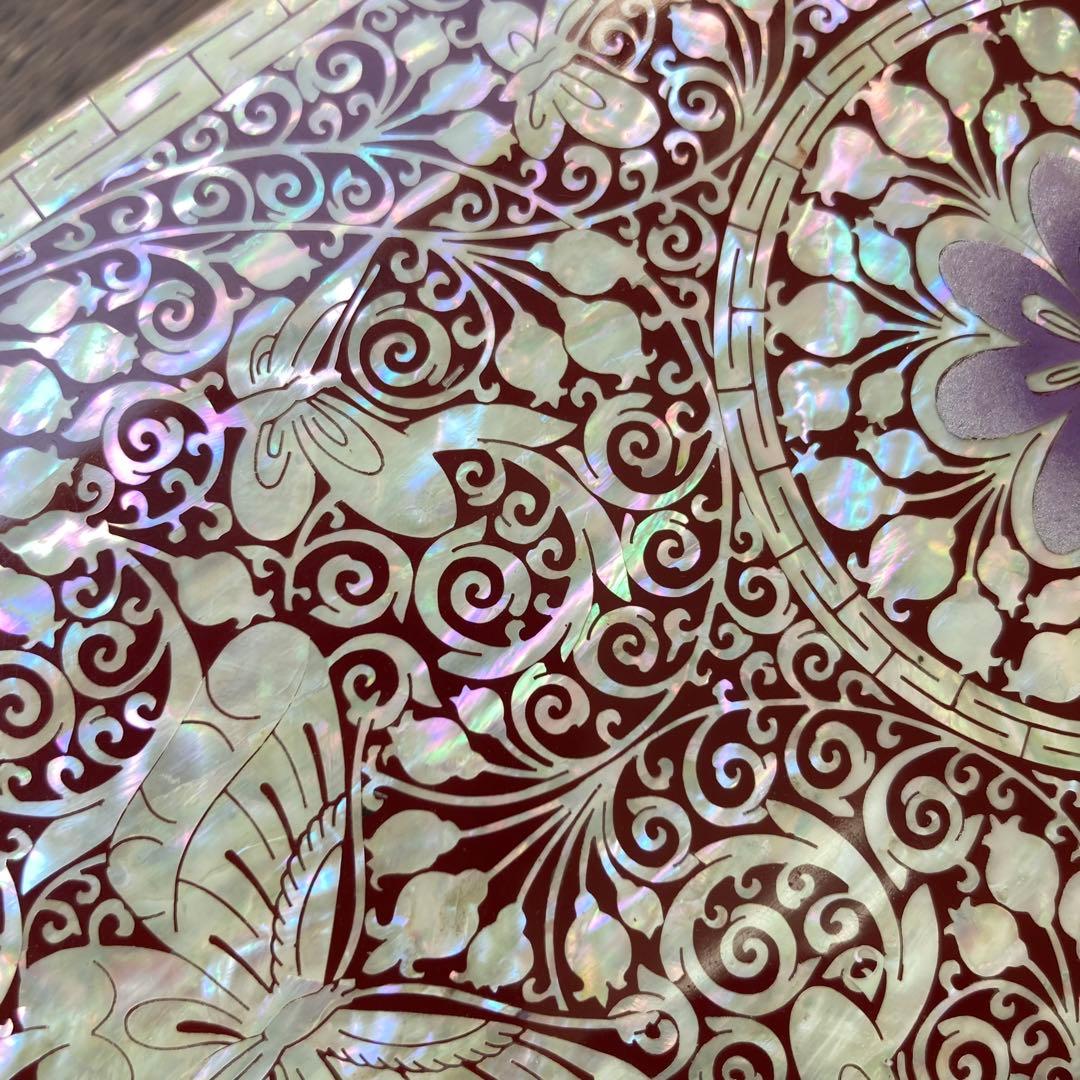 美品　伝統工芸品　螺鈿細工　蝶々　ジュエリーボックス　宝石箱　小物入れ