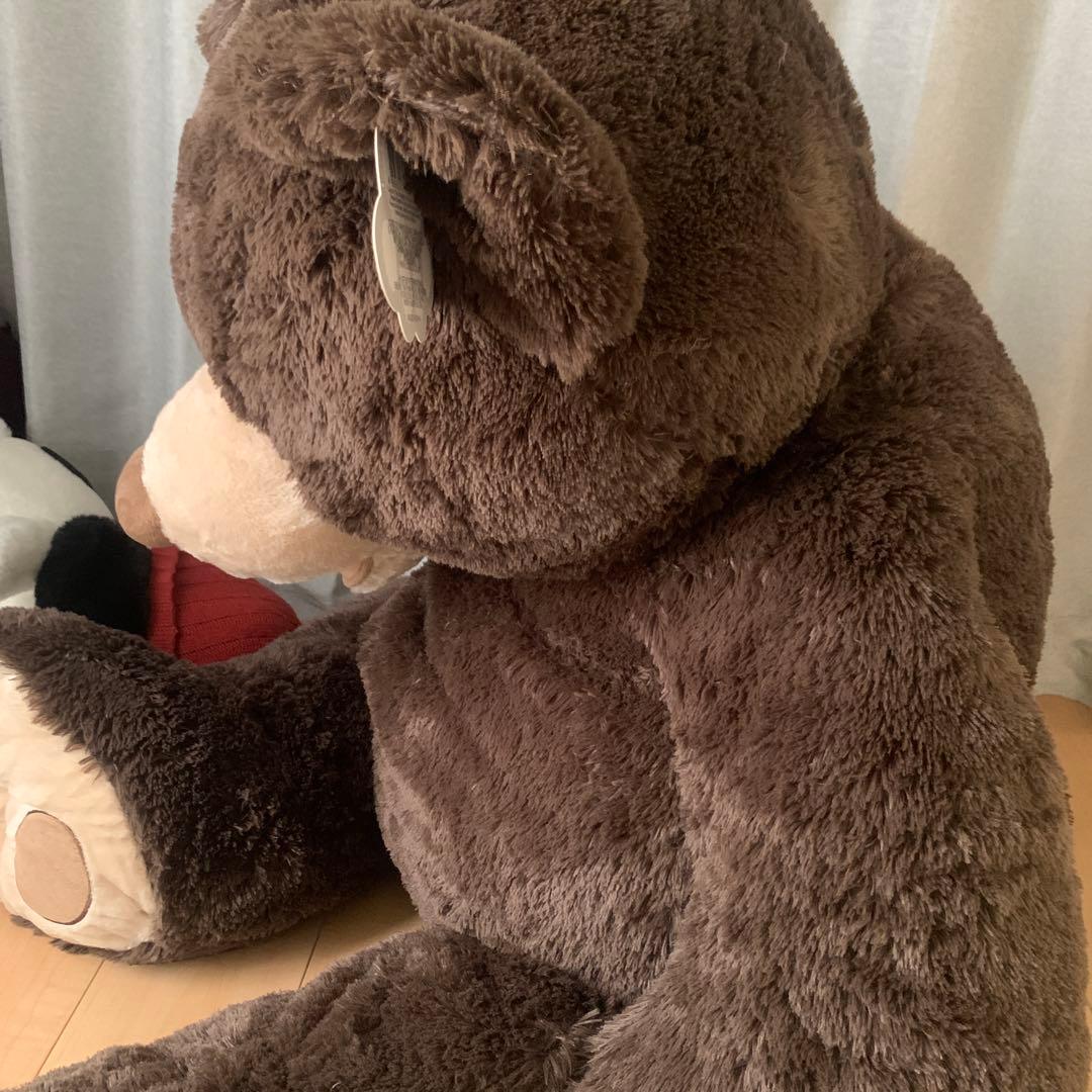 大きい茶色のクマのぬいぐるみ